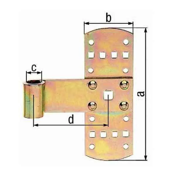 GAH Alberts staffa a croce 160x50 mm Fi 13 metallo