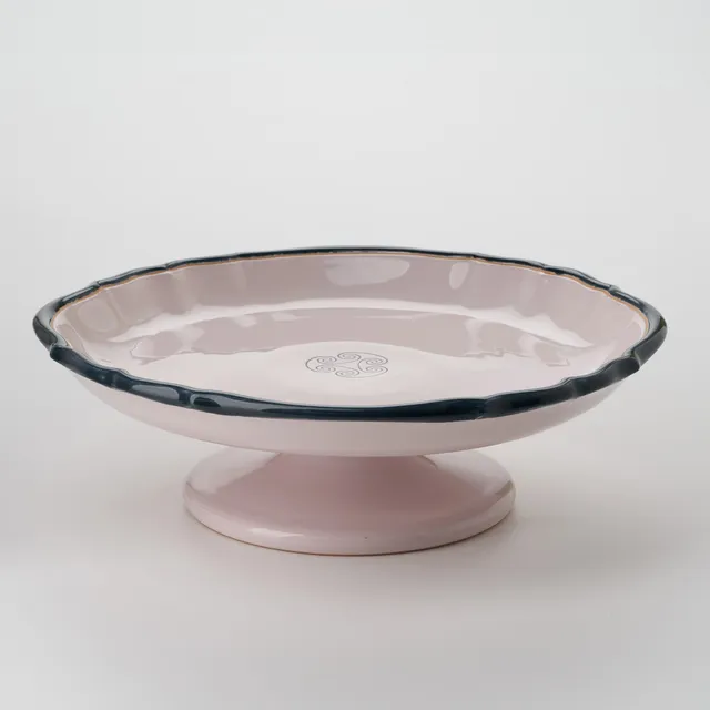 Cerasarda Arte Tavola Alzata Monogram alzata rosa poudrè