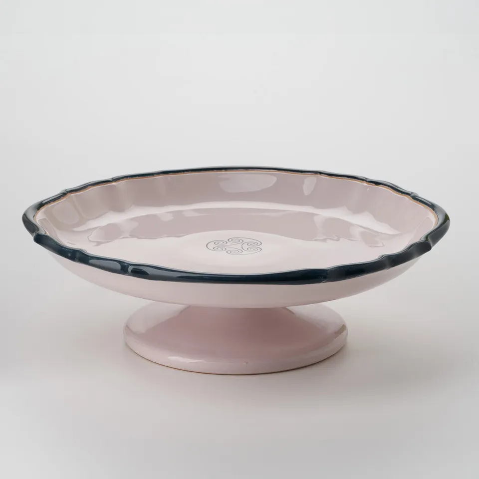 Cerasarda Arte Tavola Alzata Monogram alzata rosa poudrè