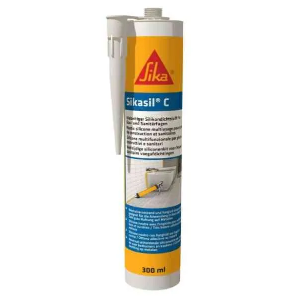 Sika Sikasil-C sigillante siliconico trasparente 300 ml antimuffa