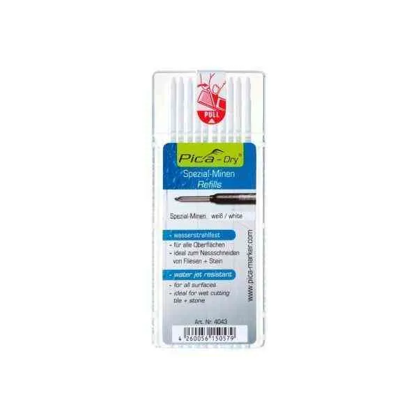 Pica Dry Mine ricarica pennarello bianche waterproof 10 pz