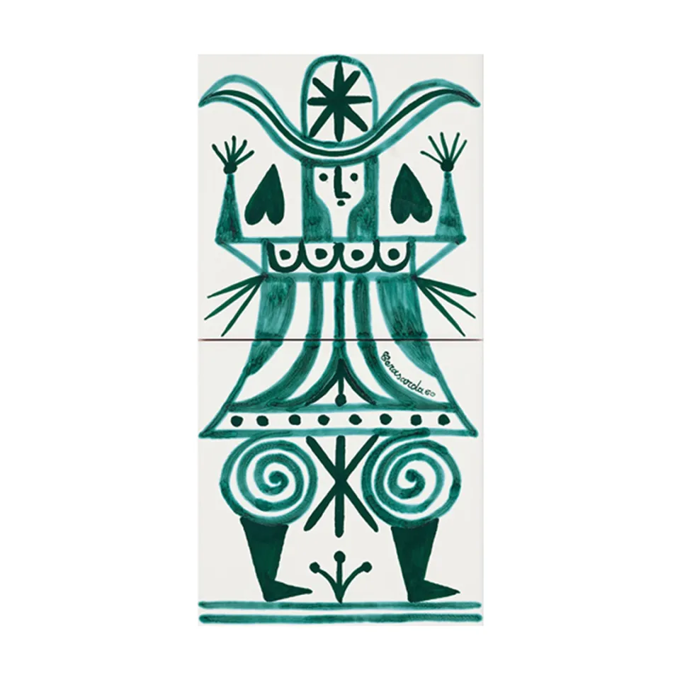Cerasarda I Classici Cavaliere 1 piastrella verde 2 pz