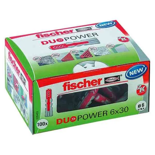 Fischer DuoPower tassello muro 6x30 100 pz nylon