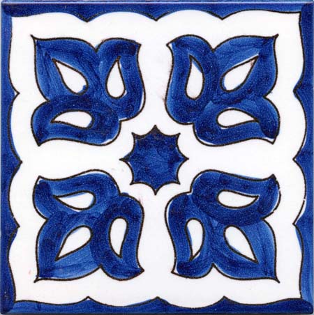 Ceramica Pinto Barocco Vietri VP14808 piastrella maiolica decoro mano