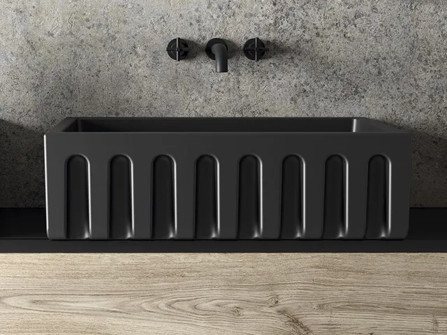 Viva Made Fluted lavabo bagno scanalato bianco
