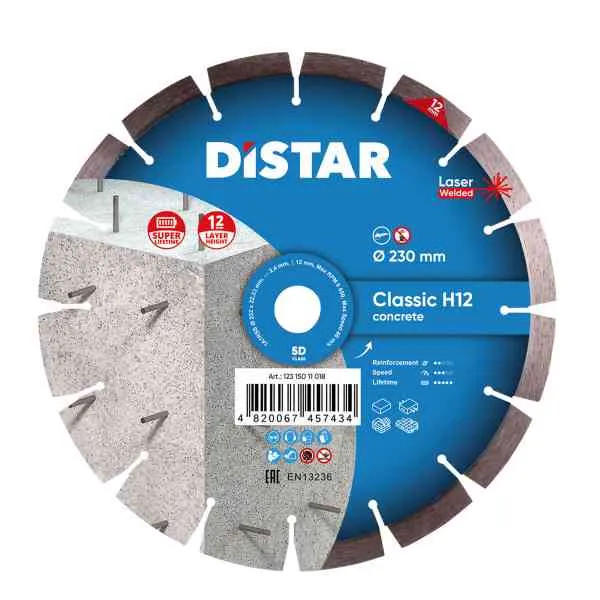 Distar Classic H12 disco diamantato 125 mm cemento