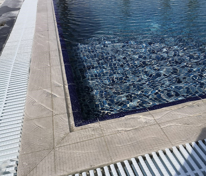 SQ Mosaic Genuine Orbic mosaico blu sfumato lucido