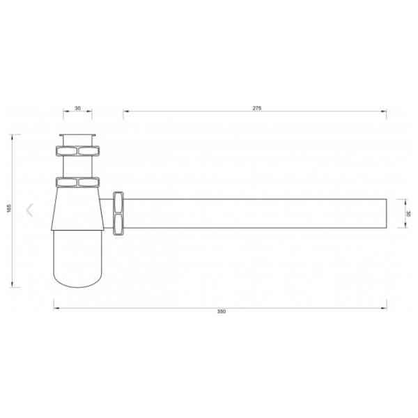 Copen MS sifone lavabo a bicchiere antiodore standard