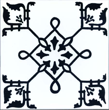 Ceramica Pinto Antico Vietri Stampato VP11472 piastrella maiolica