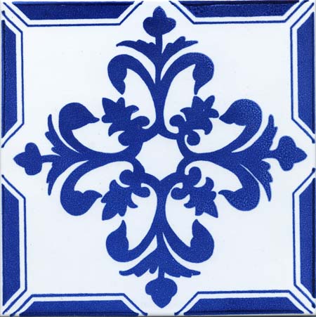 Ceramica Pinto Barocco Vietri VP14776 piastrella maiolica stampa a mano