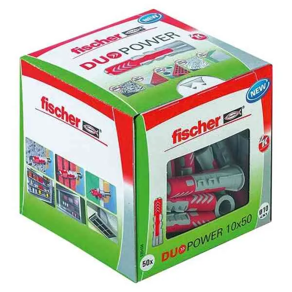 Fischer DuoPower tassello muro 10x50 mm conf. 50 pezzi