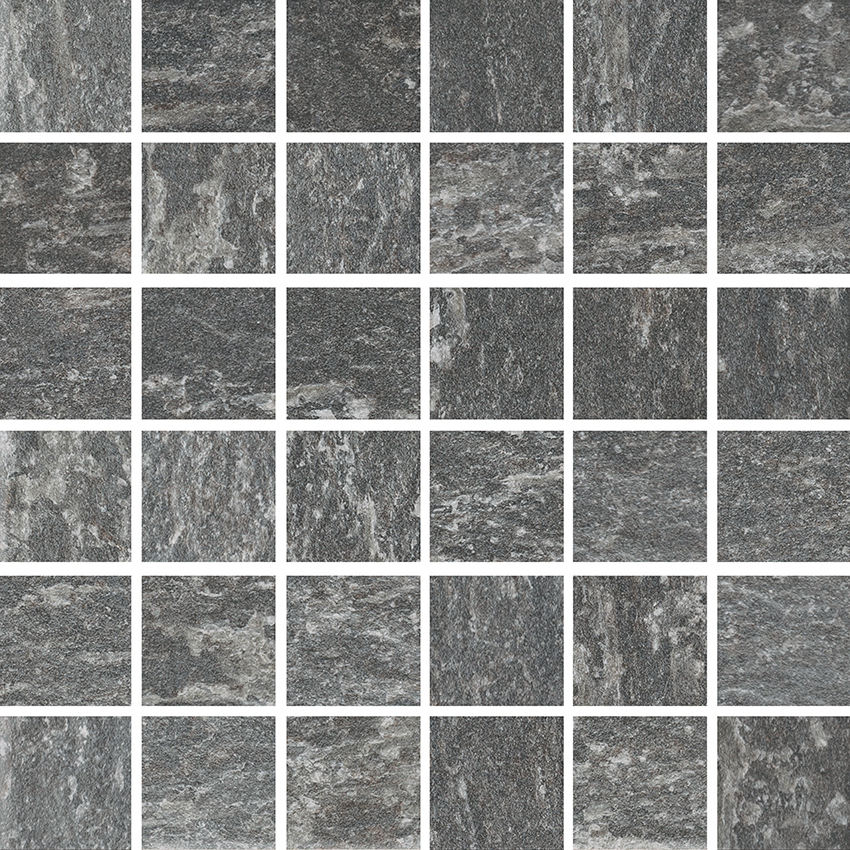 Recer Wild Rock mosaico black 30x30 naturale