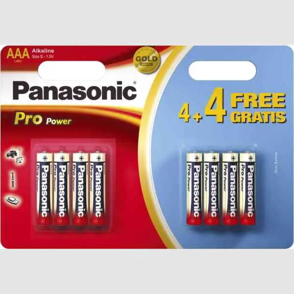 Panasonic Pro Power pile AAA LR03 ministilo 8 pezzi alcaline