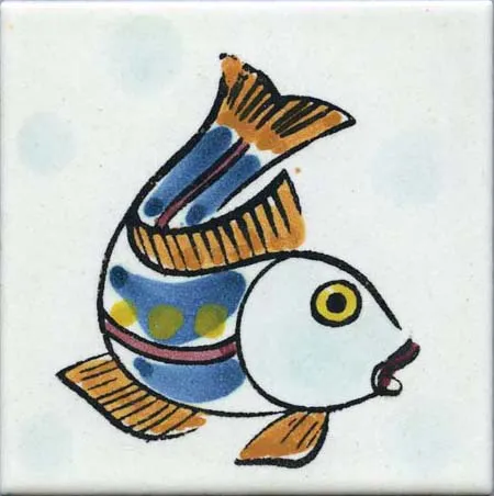 Ceramica Pinto Barocco Vietri VP13994 piastrella maiolica decoro