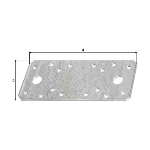 GAH Alberts 121303 piastra piatta 135x55 mm acciaio zincato