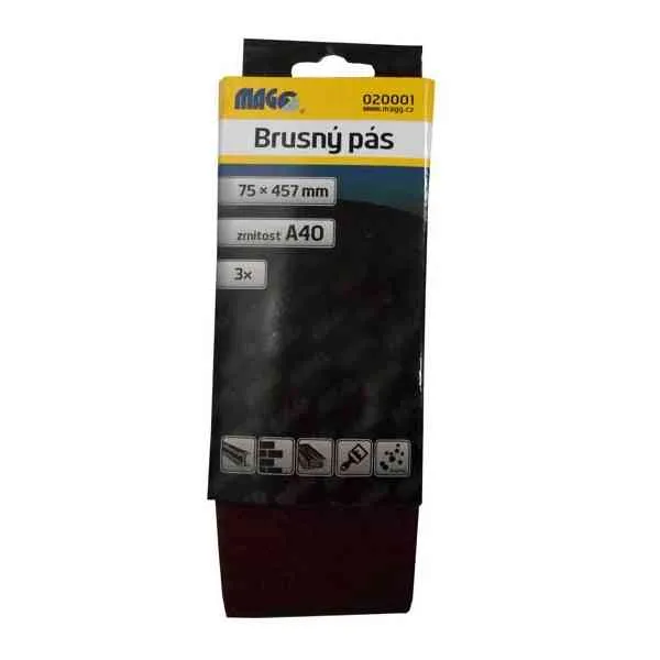 Magg A40 nastro abrasivo 75x457 mm grana 40 3 pezzi