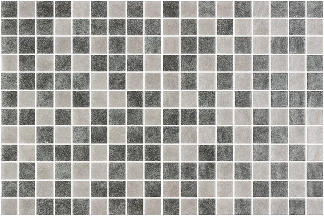 SQ Mosaic Genuine Mimic Mosaico Nero Grigio Lucido
