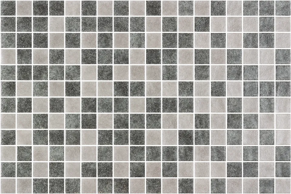 SQ Mosaic Genuine Mimic Mosaico Nero Grigio Lucido