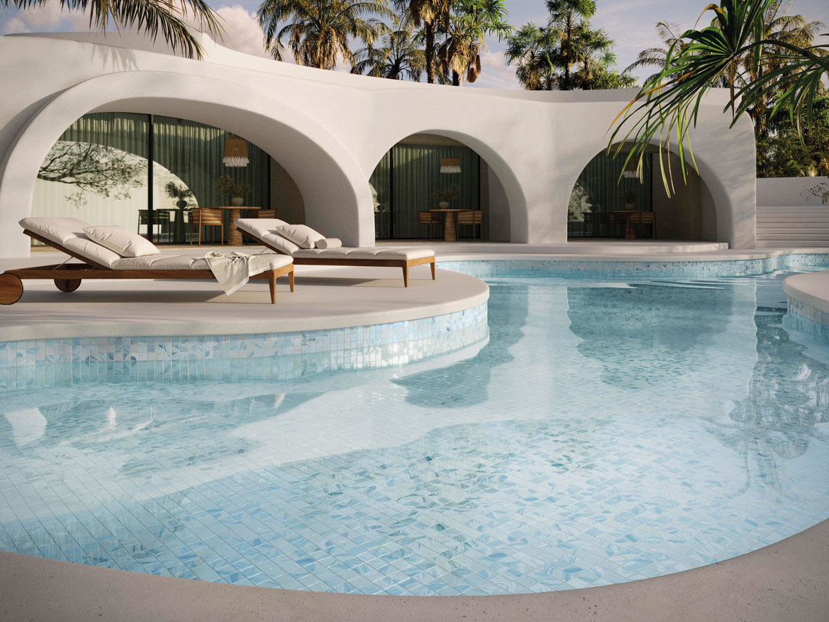 SQ Mosaic Bay Glam Fifty Lyse Glam Mosaico Azzurro Opaco