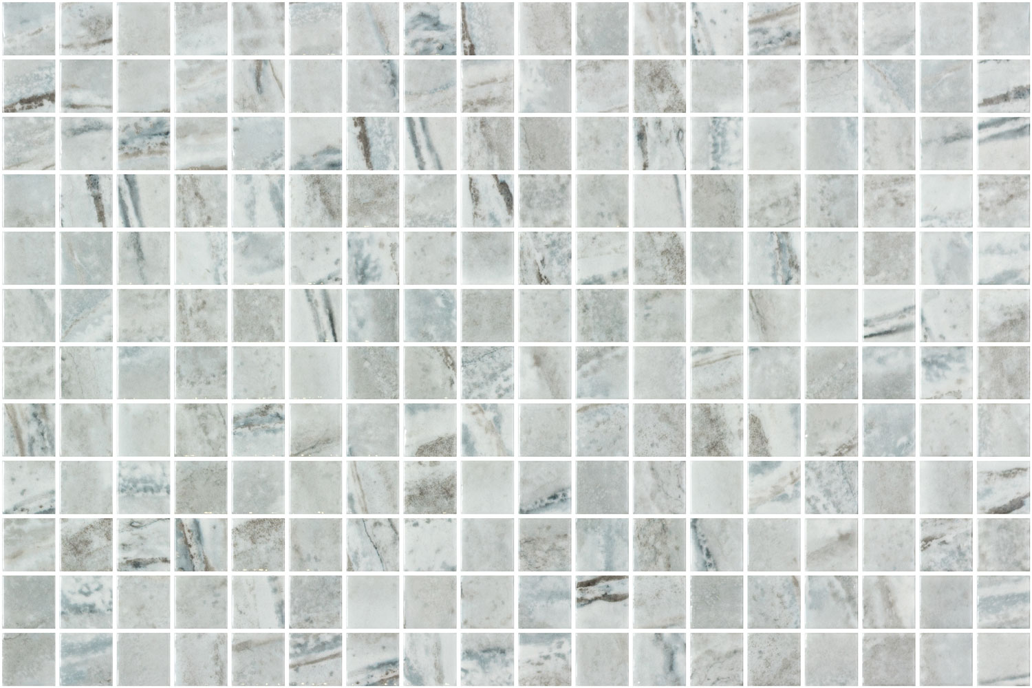 SQ Mosaic Identity Musa mosaico 25x25 mm grigio lucido