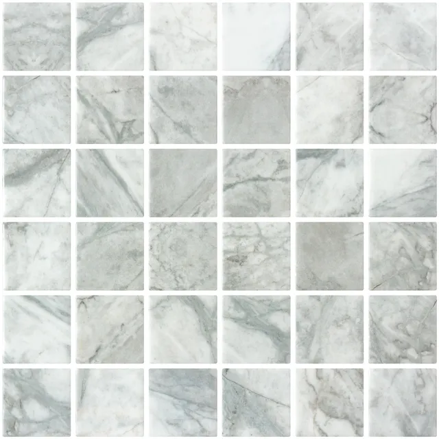 SQ Mosaic Lithos Fifty Alpha-A mosaico marmo grigio antiscivolo