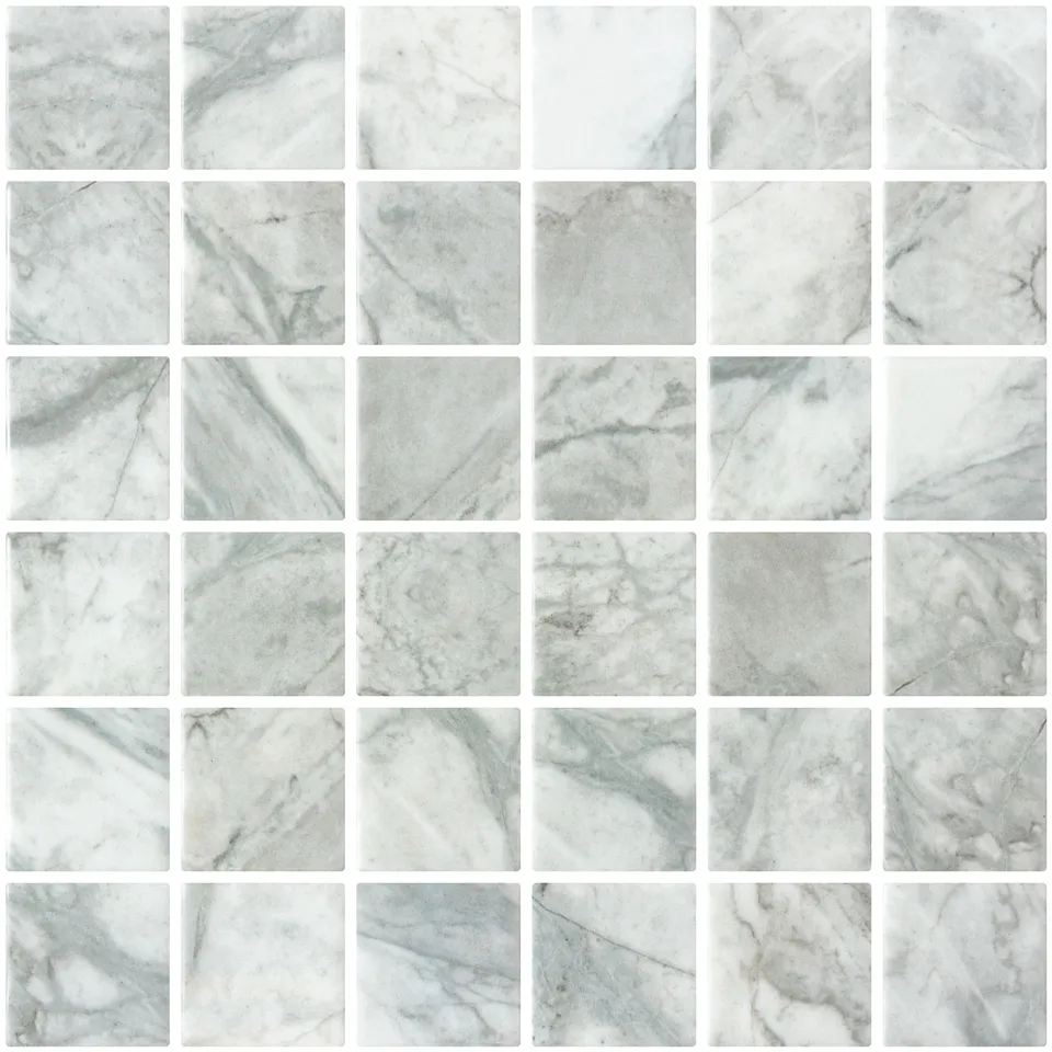 SQ Mosaic Lithos Fifty Alpha-A mosaico marmo grigio antiscivolo