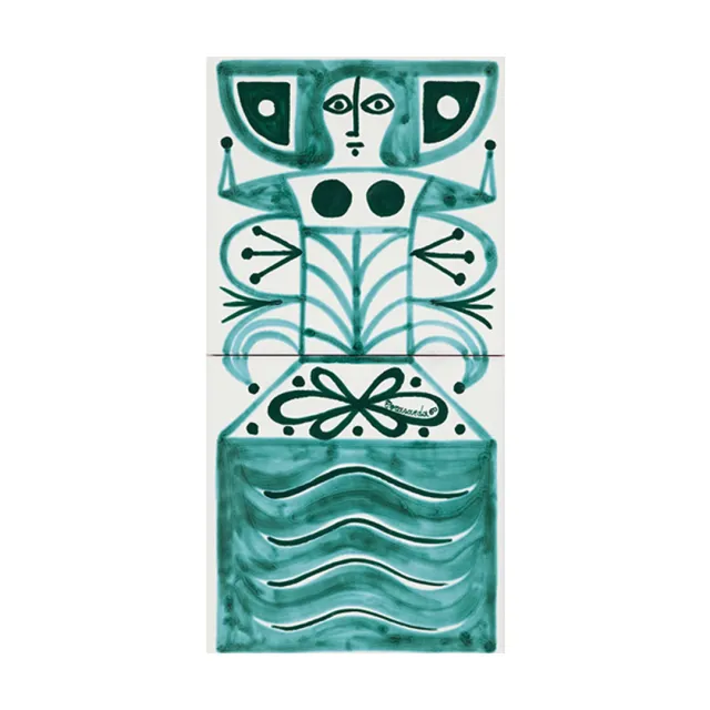 Cerasarda I Classici Dama 1 Comp 2 pz piastrella ceramica verde