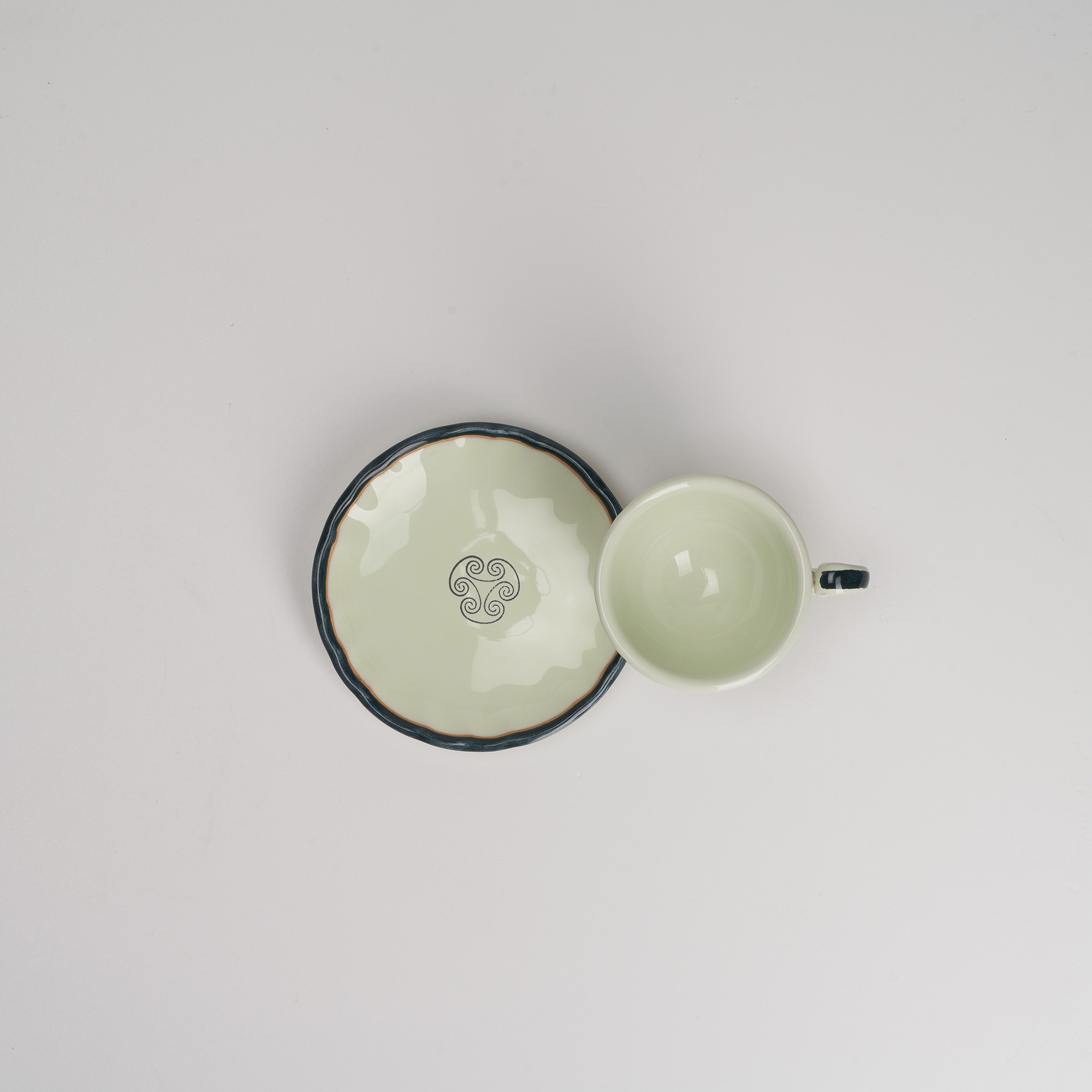 Cerasarda Arte Tavola Monogram set caffè Velluto Botanico