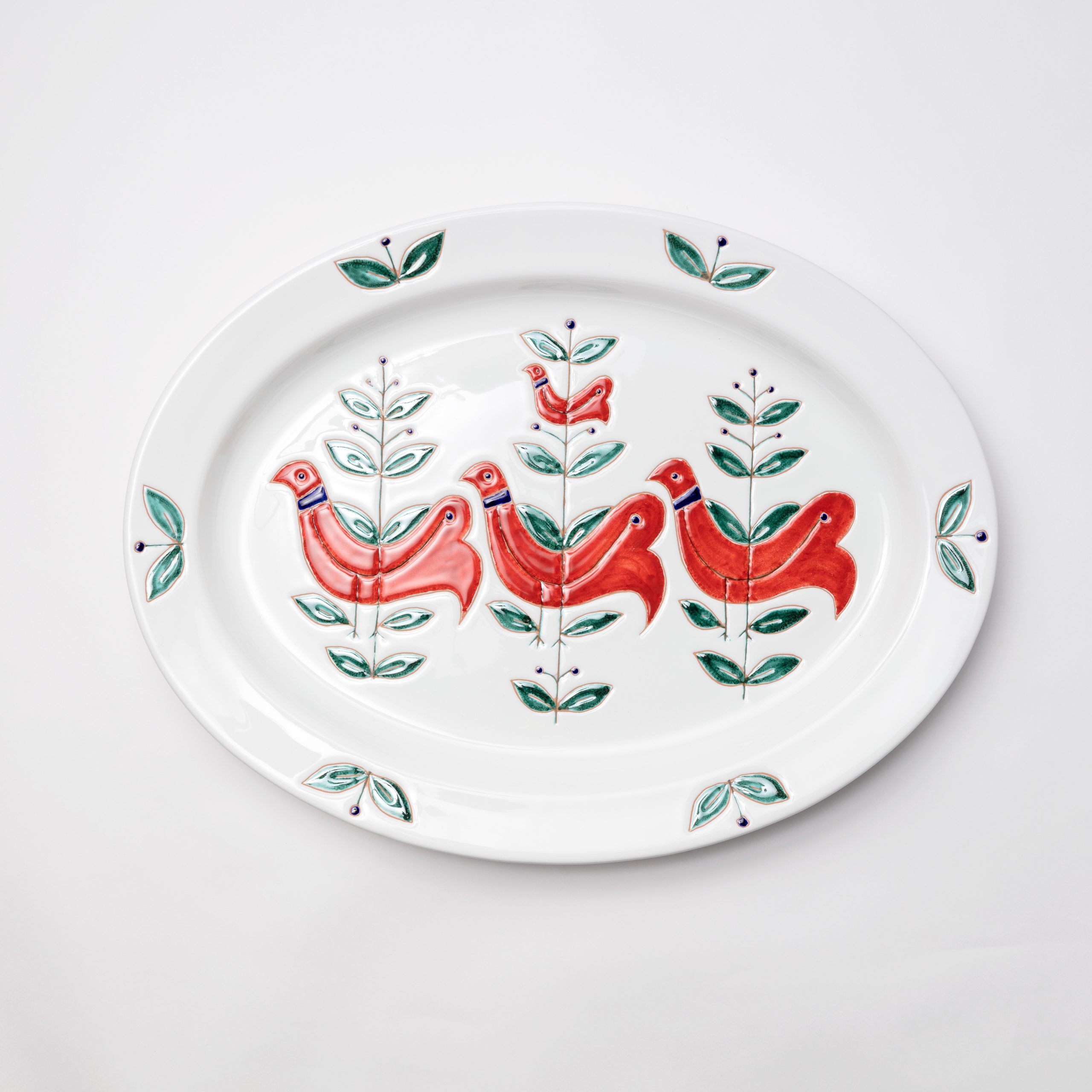 Cerasarda Arte Tavola Pavoncelle mise en place piatti ceramica
