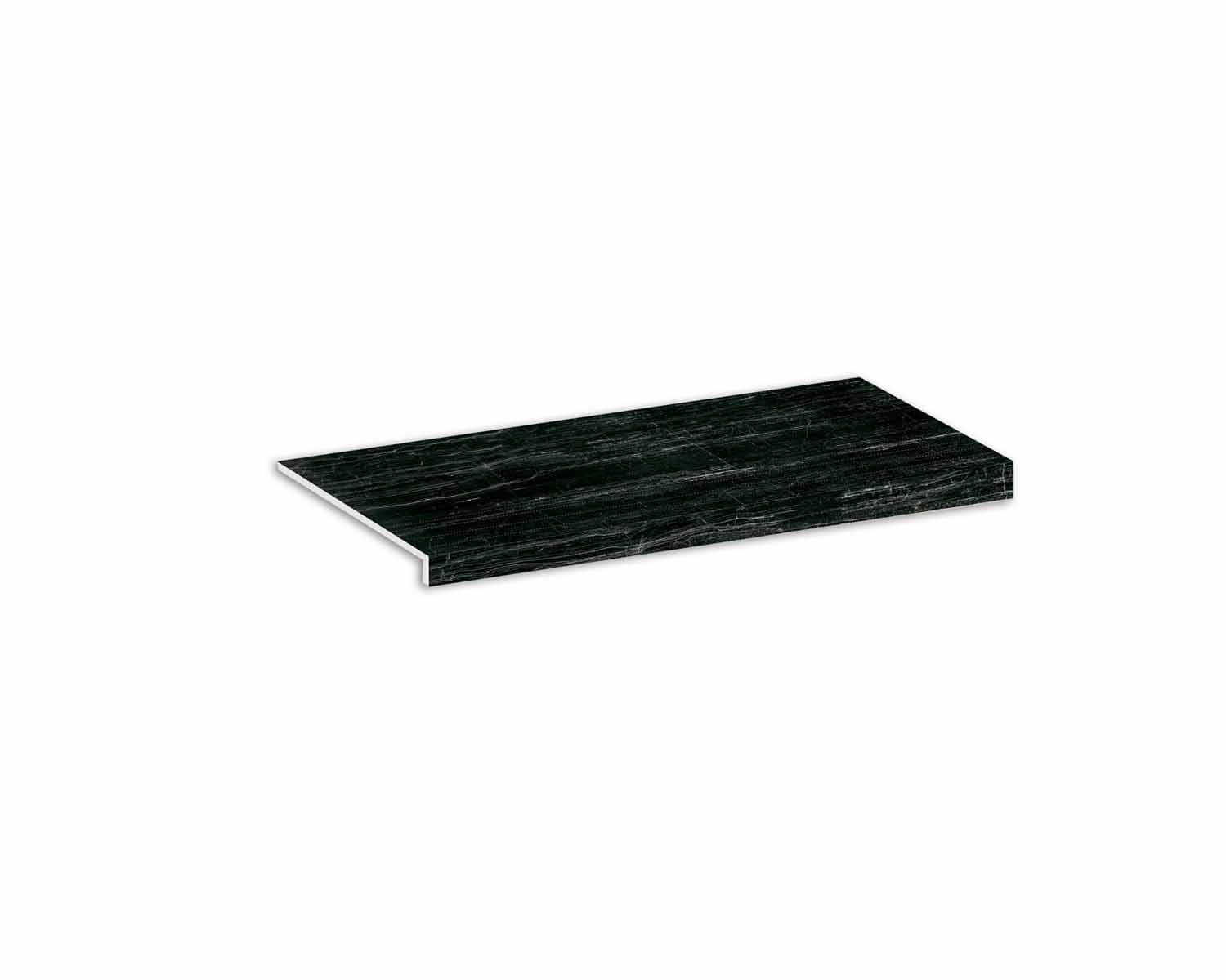 Roca Zebrino Negro Lucido Gradino 60x120 Effetto Marmo