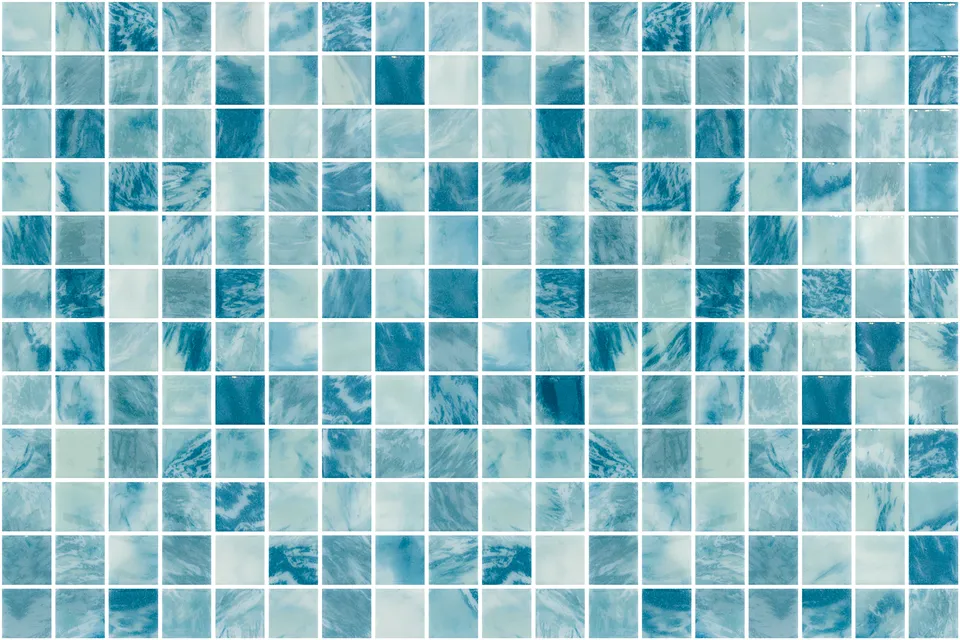 SQ Mosaic Identity Baleen mosaico azzurro chiaro lucido
