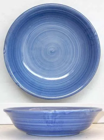 CERAMICA PINTO Frutta VP14331 piatto fondo blu chiaro a pennello