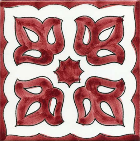Ceramica Pinto Barocco Vietri VP14809 piastrella decoro mano