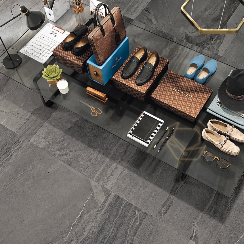 Viva Made One Car On piastrella 75x75 grigio lappato