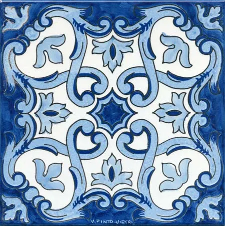 Ceramica Pinto Barocco Vietri VP15053 piastrella maiolica fatta a mano