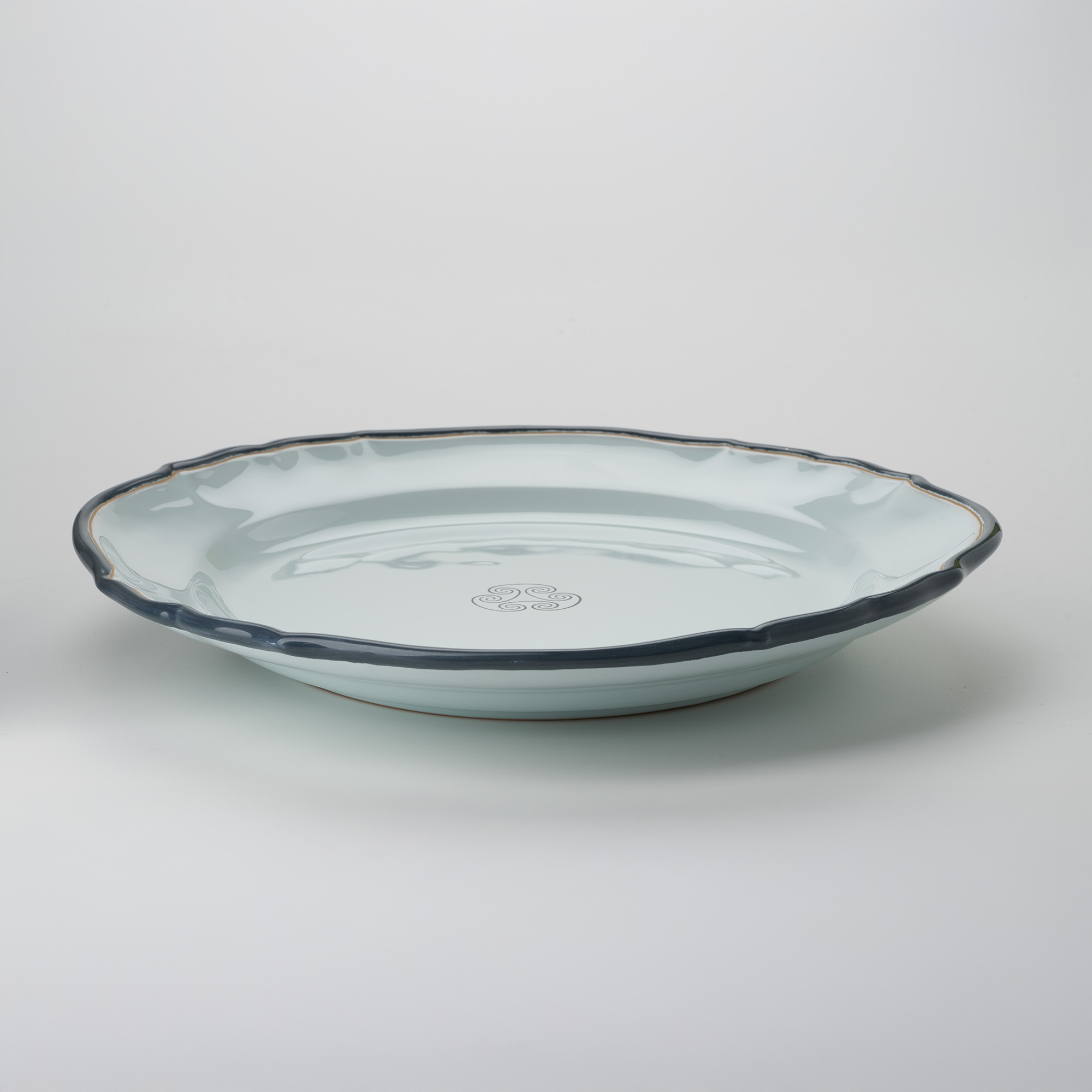 Cerasarda Arte Tavola Monogram segnaposto Celeste Velato