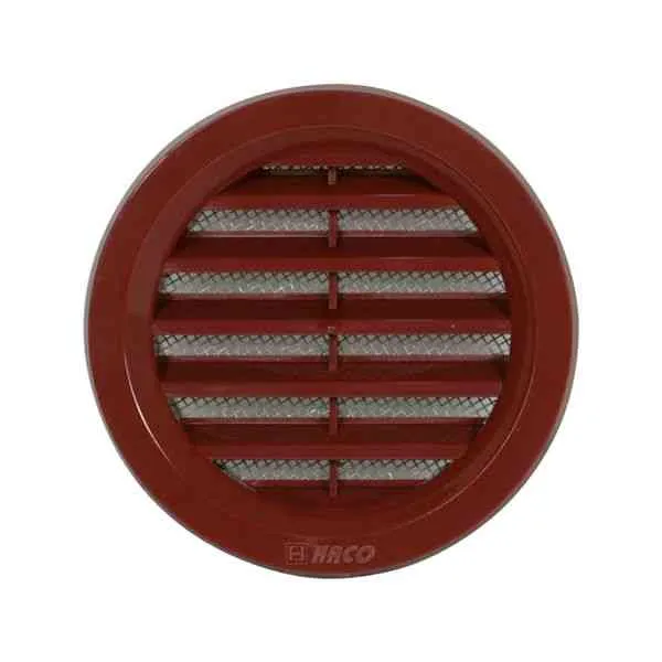 Haco VM 75 H griglia aerazione tonda 75 mm marrone con rete