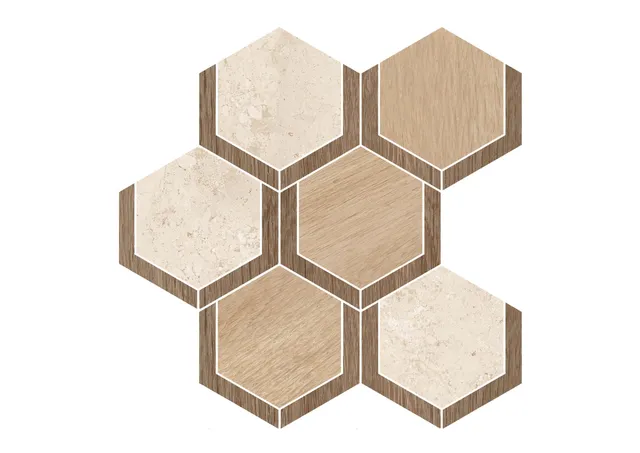 Roca Tiles Campora Marquet Ivory mosaico pietra