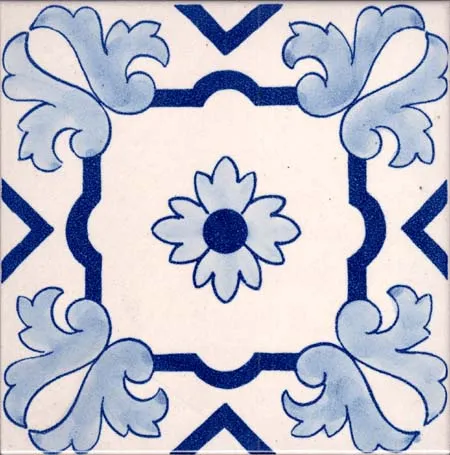 Ceramica Pinto Antico Vietri Stampato VP16 piastrella maiolica