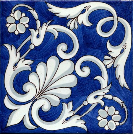 Ceramica Pinto Antico Vietri Stampato VP60 piastrella maiolica mano