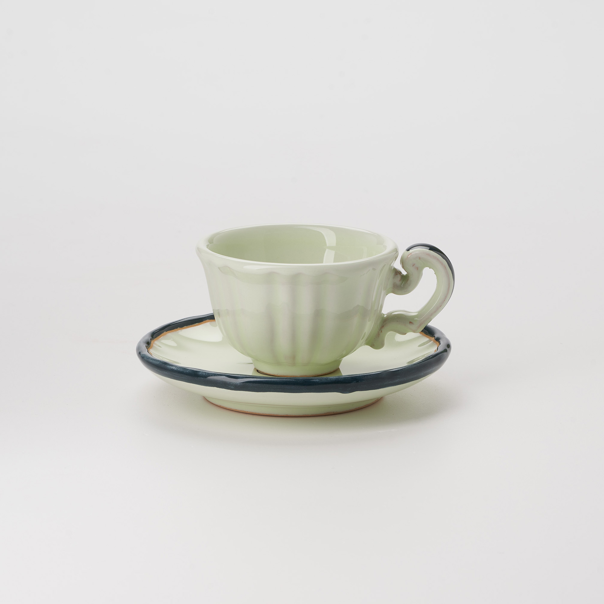 Cerasarda Arte Tavola Monogram set caffè Velluto Botanico