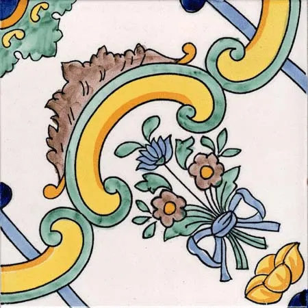 Ceramica Pinto Classico Vietri VP160 Piastrella Decorata a Mano