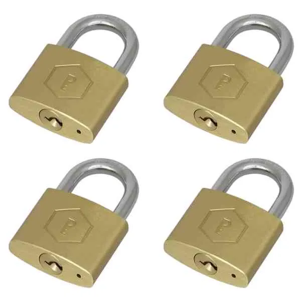 Protect lucchetti ottone 40 mm stessa chiave 4 pezzi