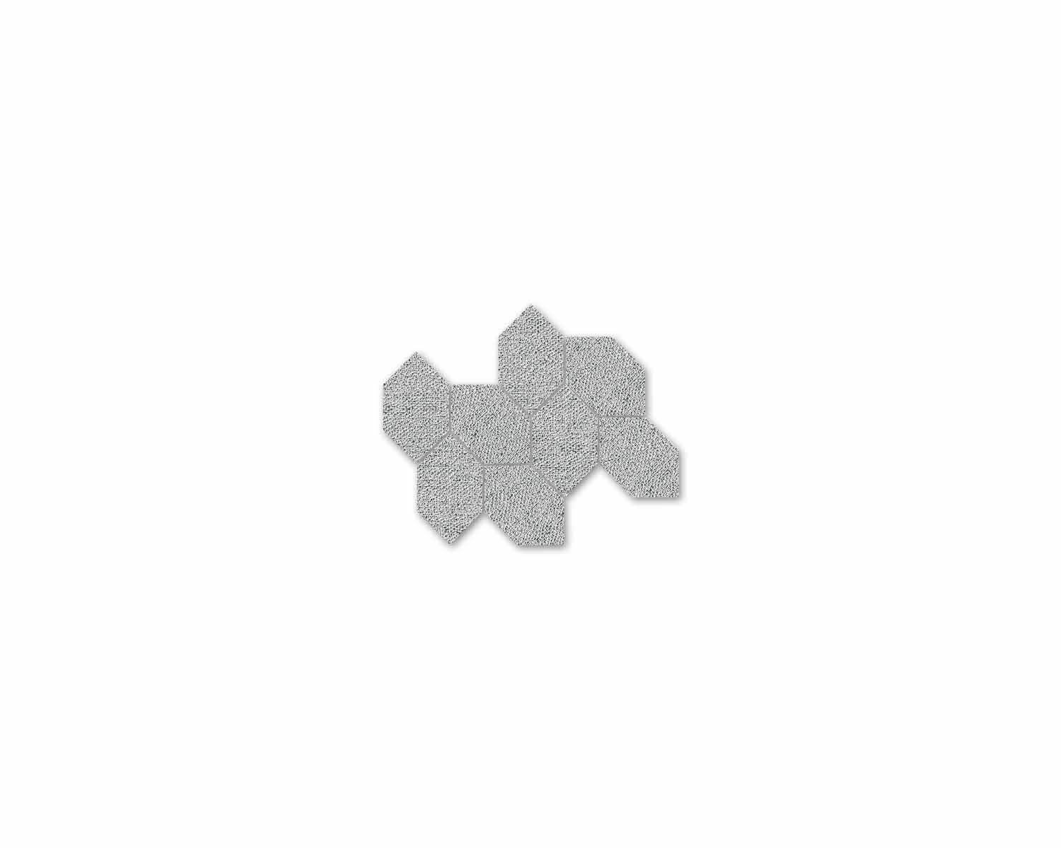Roca Malla Gris Fabric Tweed mosaico grigio tessuto