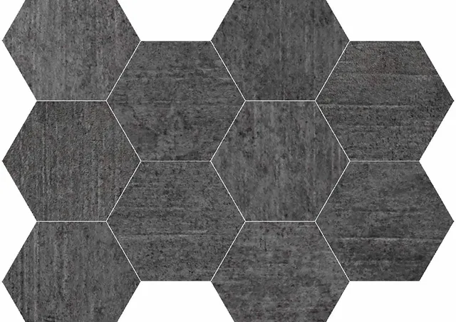 Roca Piezas Malla Hexagono Negro mosaico nero esagonale
