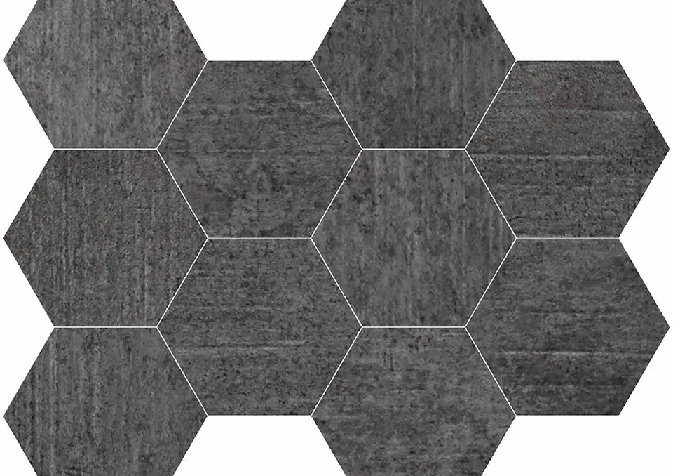 Roca Piezas Malla Hexagono Negro mosaico nero esagonale