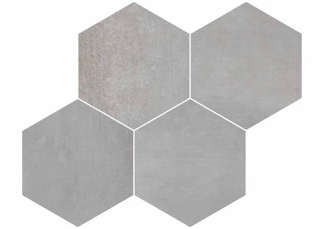Roca Piezas Malla Hexagono Gris mosaico grigio esagonale