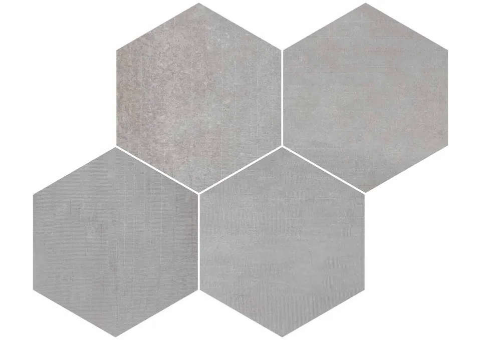Roca Piezas Malla Hexagono Gris mosaico grigio esagonale