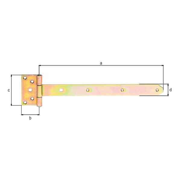 GAH Alberts cerniera a croce 390x40 mm acciaio zincato