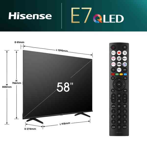 Hisense 58E77NQ TV QLED 58" 4K VIDAA